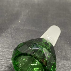 Glass Bowl Round Diamond Shape Green