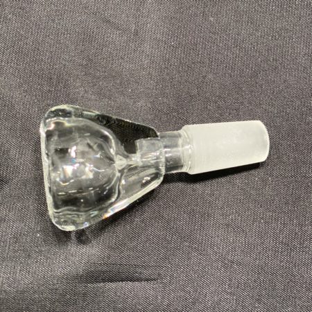 Glass Bowl Round Diamond Shape White/Transparent