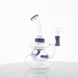 Small Purple tips Recycler Dab Rig